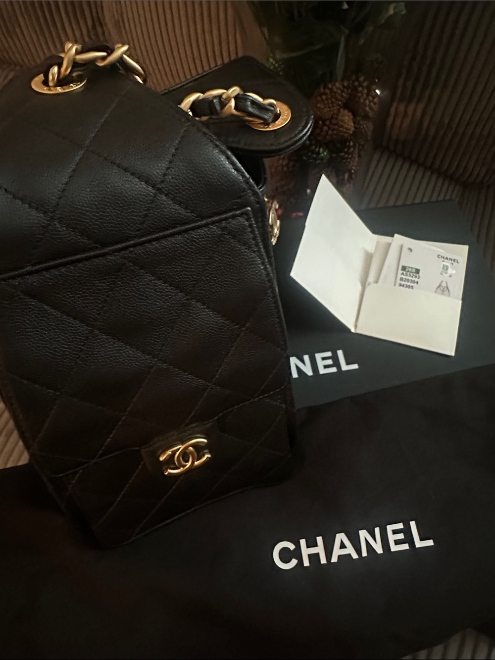 CHANEL 25 Small Black Quilted Drawstring Shoulder Bag with Gold CC Hardware - Picture 9 of 9